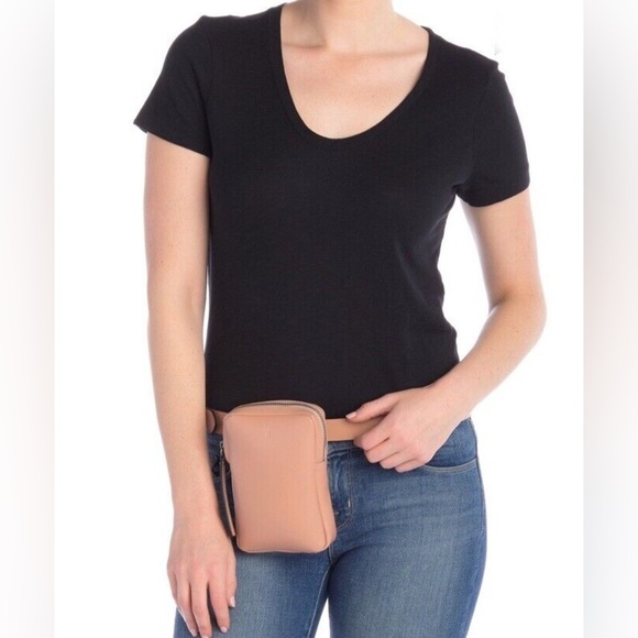 Frye EUC Blush 100% Leather Belt Bag Size S/M - Picture 1 of 8